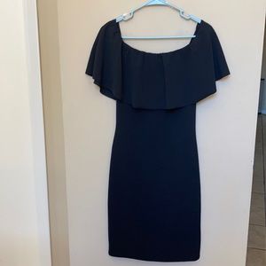 Off shoulder Fitted Black dress